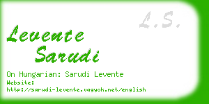 levente sarudi business card